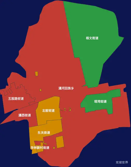 echarts洛阳市瀍河回族区地图定义颜色